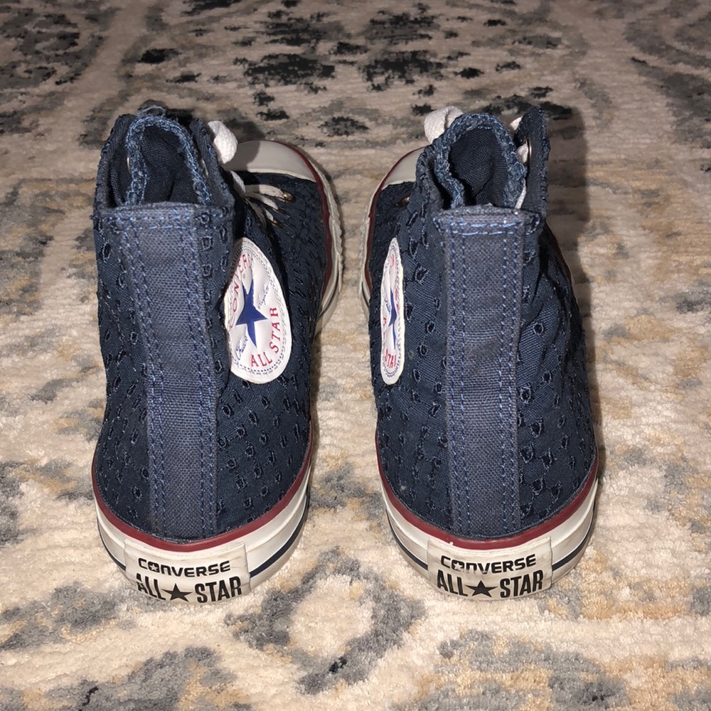 Navy Converse All Stars with Design - Picture 3 of 4